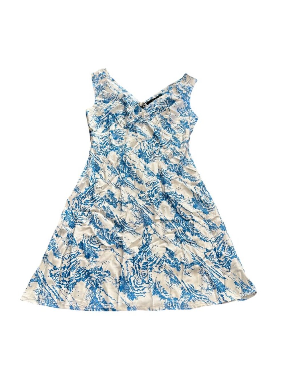 Lioness Dress XS White Blue Patterned Slip Style Dress Sleeveless NWT